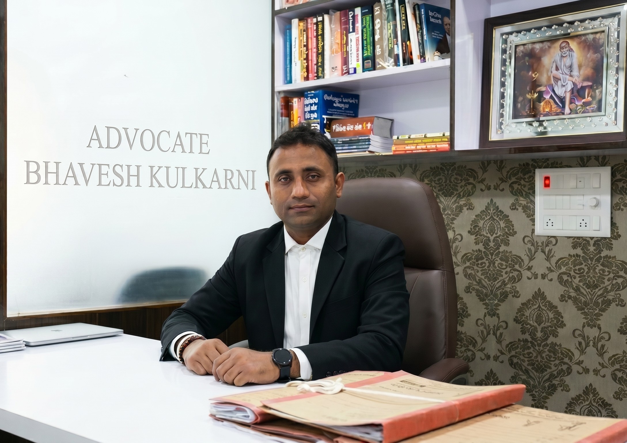 Advocate Bhavesh Kulkarni in his Surat office